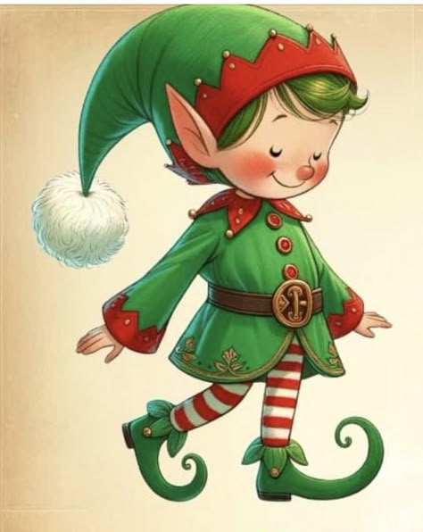 Christmas Elf Clipart, Elf Images, Elf Clipart, Elf Boy, Elf Magic, Watercolor Cute, Christmas Card Art, Santa's Elves, Merry Christmas Png