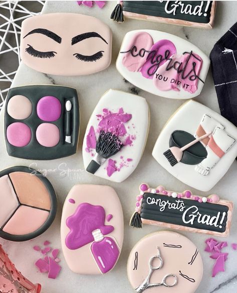 Spa Cookies, Edible Makeup, Polish Cookies, Bird Cookies, Best Apple Pie, Iced Biscuits, Themed Cookies, Make Up Cake, Fancy Cookies