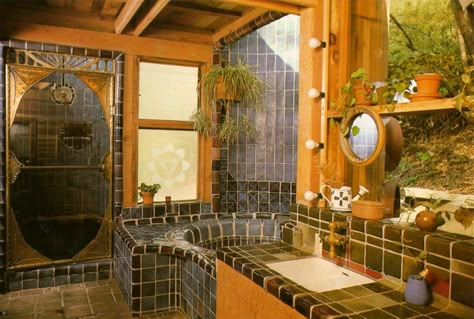 Aesthetic Vintage Room, 70s Bathroom, 70s Interior Design, 70s House, 70s Interior, Retro Interior Design, 70s Home, 70s Home Decor, Country Cabin