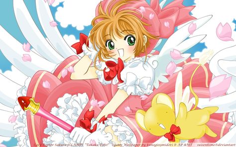 #anime #sakuracardcaptor #sakurakinomoto #kero #wallpaper #pc #mac #fondodepantalla Cardcaptor Sakura Sakura, Thunder Power, Cardcaptor Sakura Clear Card, Clow Cards, Ojamajo Doremi, Sakura Cardcaptor, Tokyo Mew Mew, Sakura Kinomoto, Mahō Shōjo