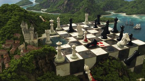 Battle Chess, Virtual City, Sea Battle, Acrylic Tutorials, Ad Of The World, Mc Escher, Game Boards, Ace Of Spades, Grafic Design