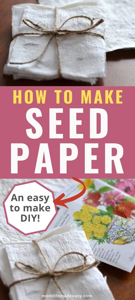 Seed Paper Diy, Seed Craft, Flower Seed Paper, Wildflower Seed Paper, Plantable Paper, Make Paper Flowers, Plantable Seed Paper, Fun Crafts To Do, Market Stall