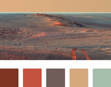 Mars Opportunity Color Palette 2 Mars Color Palette, Venus Color Palette, Planet Color Palette, Mars Logo, Season Color Palette, Temp Blanket, Desert Color Palette, Soft Autumn Deep, Astro Aesthetic