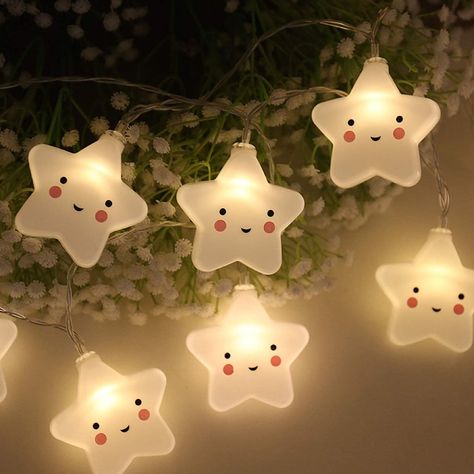 String Lights In The Bedroom, Cute Night Lights, Star String Lights, Star Lights, Light Party, Cool Gifts For Teens, Indoor String Lights, Garden Christmas, Cute Bedroom Decor