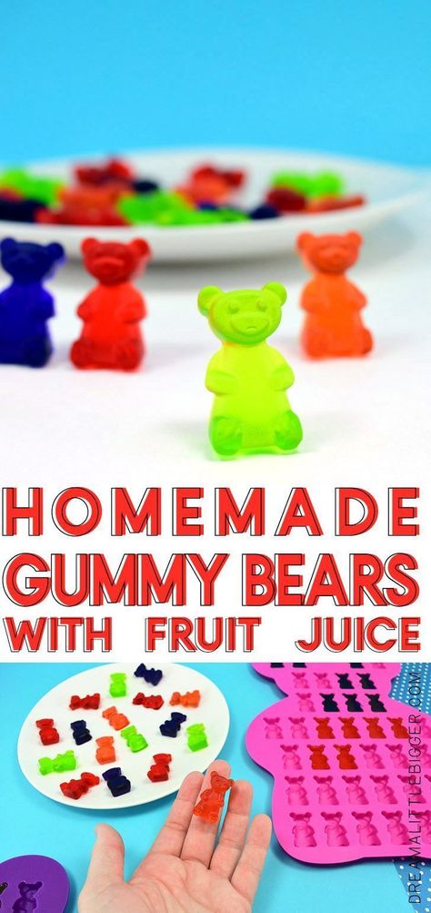 Easily make homemade gummy candy at home using your favorite fruit juice and any silicone mold you please from gummy bears to hearts to holiday shapes! Homemade Gummy Candy, Gummy Worms Recipe, Gummy Bears Recipe, Silicone Molds Recipes, Making Gummy Bears, Homemade Gummy Bears, Gummy Fish, Oreo Cake Pops, Homemade Gummies