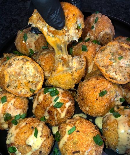 Fried Boudin Balls - Tony Chachere's Boudin Balls Recipe, Boudin Recipe, Boudain Recipes, Boudin Sausage, Boudin Balls, Cajun Dishes, Cajun Creole Recipes, Cajun Cooking, Louisiana Recipes