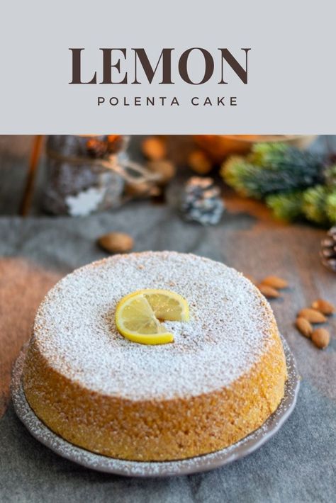 #lemon #polentacake #italiancake Polenta Cakes Sweet, Polenta Desserts, Grits Dishes, Sweet Polenta, Scandinavian Desserts, Lemon Polenta, Lemon Polenta Cake, Paleo Cakes, Italian Baking