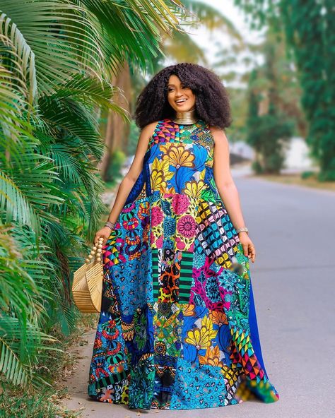 #AnkaraStylesWeLove: Issue 126 | An AsoEbiBella x BN Style Collab | BN Style Ankara Style For Pregnant Women, Latest Ankara Bubu Gown Style 2024, Latest Ankara Gowns, Afro Dresses, Floral Maxi Dress Outfit, Priestess Dress, Fancy Maxi Dress, Style Collab, Casual Gowns