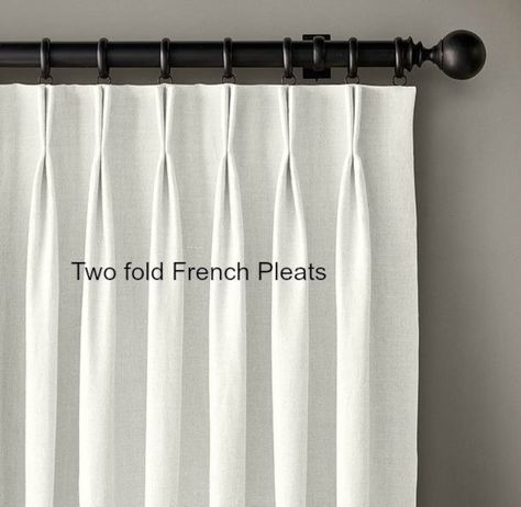 White Linen Curtains French Pleated Drapes Pinch Pleats Fan - Etsy Canada Belgian Linen Curtains, Faux Silk Curtains, Pinch Pleat Drape, White Linen Curtains, French Pleat, Plaid Curtains, Linen Curtain Panels, Linen Drapery, No Sew Curtains