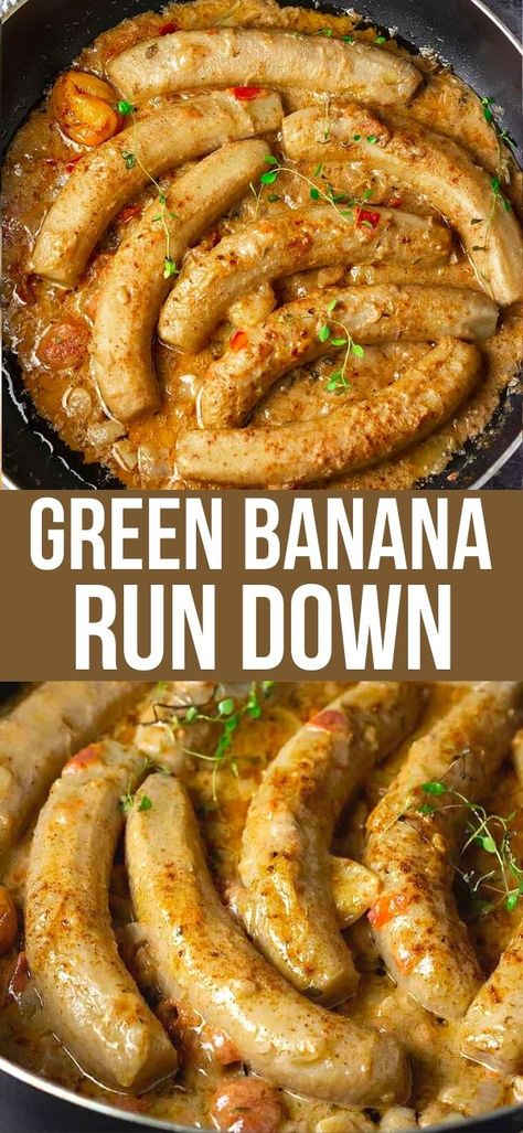 Cooking Bananas, Night Creatures, Plantain Recipes, Jamaican Dishes, Green Banana, Island Food, Jamaican Recipes, The Pillow, Coconut Recipes