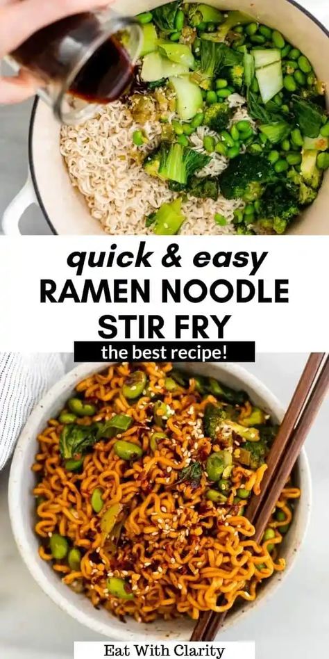 Sticky Ramen Noodles, Meal Prep Ramen Noodles, Elevated Ramen Noodles, Meal Prep Ramen, Stir Fry Ramen Noodles, Roman Noodles, Ramen Noodle Stir Fry, Top Ramen Recipes, Cooking Ramen