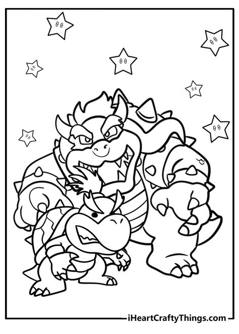 31 Bowser Coloring Pages Bowser Coloring Pages, Witch Coloring Pages, Ocean Crafts, Paper Mate, Fall Coloring Pages, Animal Crafts For Kids, Plate Crafts, Colouring Techniques, Groundhog Day