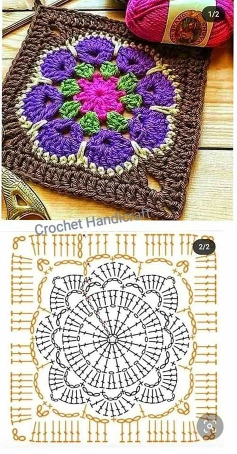 Granny Square Crochet Patterns Free, Crochet Bedspread Pattern, Crochet Motif Patterns, Crochet Quilt, Crochet Handbags Patterns, Crochet Granny Square, Crochet Square Patterns, Granny Squares Pattern, Granny Square Crochet Pattern