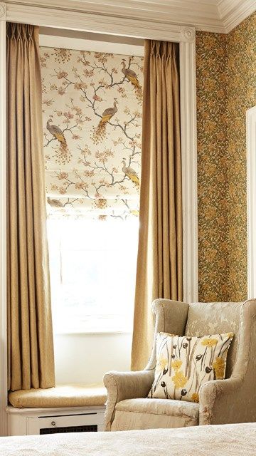 Luxury Window Curtains, Window Curtain Designs, Roman Curtains, Luxury Windows, Homemade Curtains, Yellow Curtains, Plain Curtains, Spring Refresh, Farmhouse Curtains