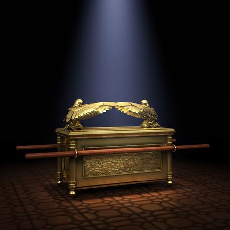 ARK OF THE COVENANT: A chest described in the Book of Exodus as containing the… Arc Of The Covenant, Mercy Seat, Ark Of The Covenant, Messianic Judaism, Religious Pictures, Bible Images, Prophetic Art, Bible Pictures, The Tabernacle