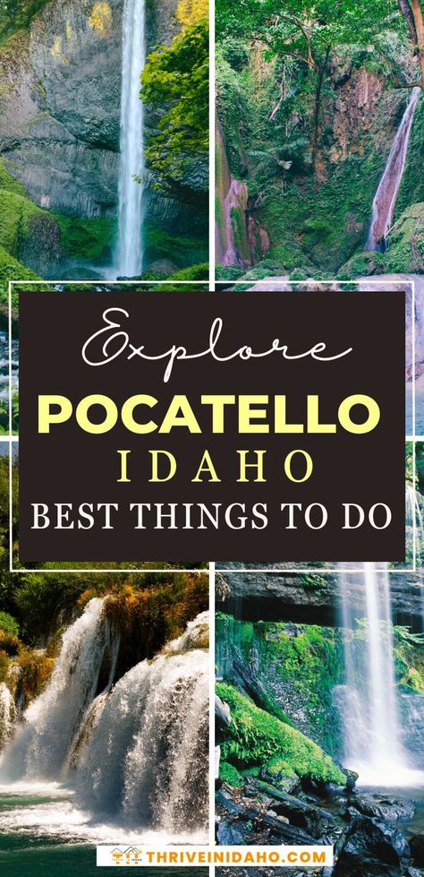 Get ready for an unforgettable Idaho summer vacation in Idaho by exploring Pocatello! This charming town is a perfect destination to have an adventurous and exciting Idaho summer. With a diverse range of activities, including hiking trails, museums, and family-friendly attractions, you'll never run out of things to do in Pocatello. Start planning your Idaho adventure today by checking out our comprehensive guide! Idaho Travel Summer, Idaho Summer, Idaho Hot Springs, Explore Idaho, Idaho Vacation, Idaho Adventure, Pocatello Idaho, Idaho Travel, Cross Country Trip