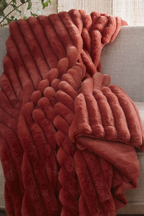 Buy Appletree Terracotta Morritz Faux Fur Bedspread from the Next UK online shop Fur Bedspread, Fur Texture, Face Pattern, Touch Lamp, Wedding Guest Dress Summer, Understated Elegance, Bed Duvet Covers, Reading Nook, Shop Swimwear