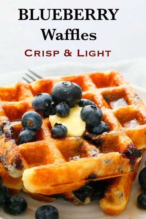 Blueberry Waffles Recipe, Blender Waffles, Buttermilk Waffles Recipe, Easy Dinners For Kids, Buttermilk Blueberry, Blueberry Waffles, Waffles Easy, Sweet Breakfast Treats, Homemade Waffles