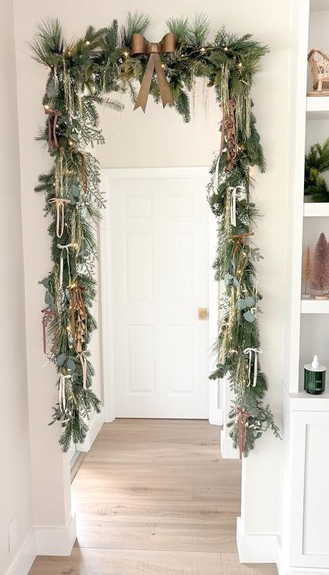 Stephanie Hanna Amazon Finds's Amazon Page Garland Hack, Cozy Christmas Decor, Christmas Decor Inspiration, Christmas Interiors, Tension Rod, Christmas Inspo, Minimalist Christmas, Garland Decor, Holiday Home Decor