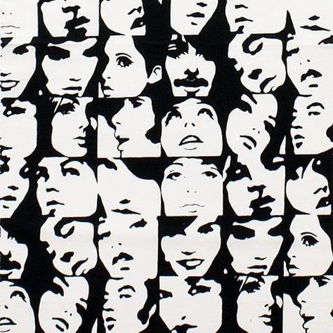 Black & White by Alexander Henry - In Crowd in Black and White Collage Mural, 달력 디자인, Black And White Face, Alexander Henry, Art Pop, Art Collage Wall, Picture Collage, Room Posters, White Photo