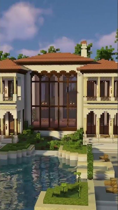 Mediterranean Minecraft Mansion #shorts Minecraft Caribbean House, Minecraft Mansion Remodel, Minecraft Italian Mansion, Minecraft Estate House, Minecraft House Mansion, Ender Dragon Egg Display Minecraft, Minecraft Mediterranean House, Minecraft Estate, Minecraft Houses Mansions