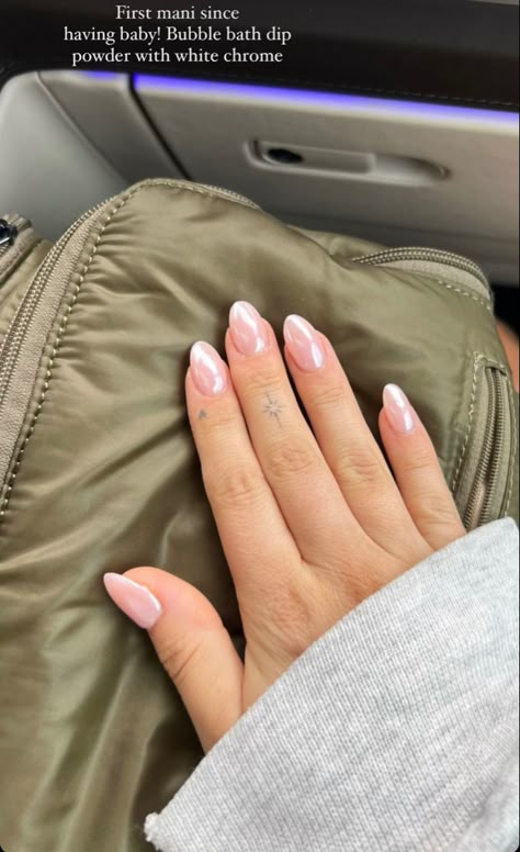 Round Sns Nails, Chrome Nails Opi, Teacher Nails, Nails Board, Rounded Acrylic Nails, Biab Nails, Pink Chrome Nails, Diy Acrylic Nails, Pink Chrome