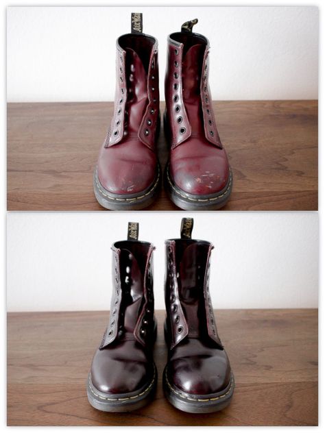 In this post, I show you how to paint leather boots (Doc Martens). I used Angelus leather paint in Autumn Red. The results are great. Paint Doc Martens, Upcycled Doc Martens, Custom Painted Doc Martens, Painting Doc Martens, How To Paint Boots Diy, Angelus Leather Paint, Diy Doc Martens, Painted Doc Martens Diy, How To Paint Leather Shoes