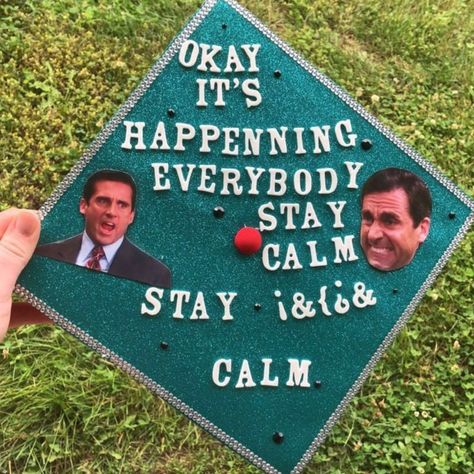 Matching Caps For Graduation, Funny Grad Caps High School, Grad Cap Inspo Funny, Funny Grad Caps, Sarcastic Graduation Caps, Funny Graduation Cap Decoration, Funny Grad Cap Ideas, High School Graduation Quotes, College Graduation Memes Funny