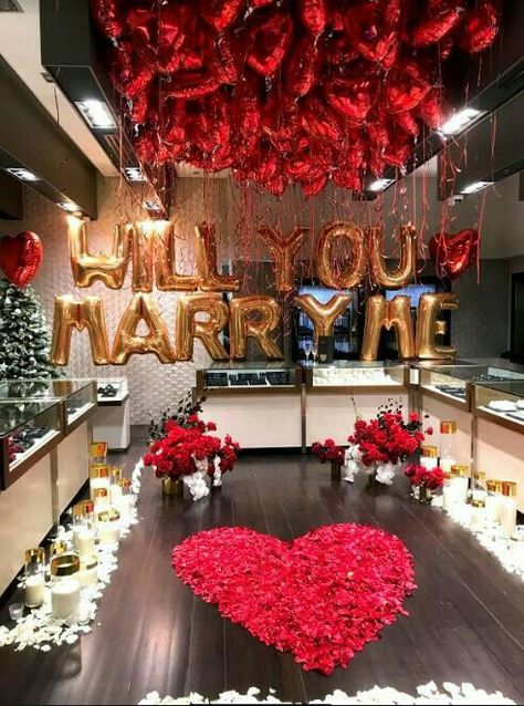 Cute Proposal Ideas, Romantic Room Surprise, Romantic Room Decoration, Proposal Pictures, Romantic Surprise, Romantic Room, Romantic Proposal, Wedding Proposals, Romantic Design