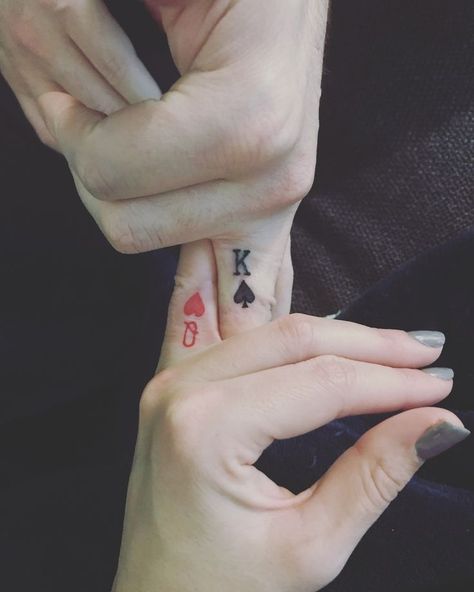 King of Spades Tattoo. King And Queen Of Hearts Finger Tattoo, King And Queen Tattoo Hand, King Of Hearts Queen Of Hearts Tattoo, King Spades Tattoo, King Spade Tattoo, Queen And King Tattoo Couple Tat, Queen And King Of Hearts Tattoo, King And Queen Finger Tattoo For Couples, Queen Of Ace Tattoo