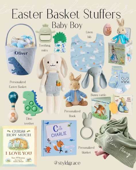 Easter basket stuffers for baby boys Baby Easter basket, baby gift ideas, baby Easter gift ideas, baby’s first Easter, Etsy Easter gifts, target Easter basket, kids Easter basket, Easter basket ideas, Easter basket stuffers, baby personalized gift, baby personalized Easter gift 1st Easter Basket Boy, Baby First Easter Basket, Newborn Easter Basket, Target Easter, Baby Boy Linen, Easter Marshmallow, Creative Easter Baskets, Easter Gift Ideas, Boys Easter Basket