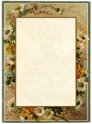 Daisy Border, French Frames, Frame Clip Art, Daisy Image, Vintage Border, Printable Frames, Autumn Tones, Flowers Frame, The Graphics Fairy