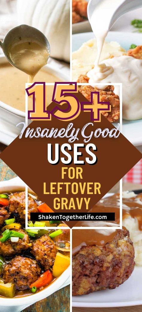 Leftover Brown Gravy, Recipes With Beef Gravy, Meals With Brown Gravy, Leftover Chicken Gravy Recipes, Leftover Gravy Recipes, What To Do With Leftover Gravy, Recipes Using Leftover Turkey Gravy, Leftover Sausage Gravy What To Do With, Leftover Beef Gravy Uses