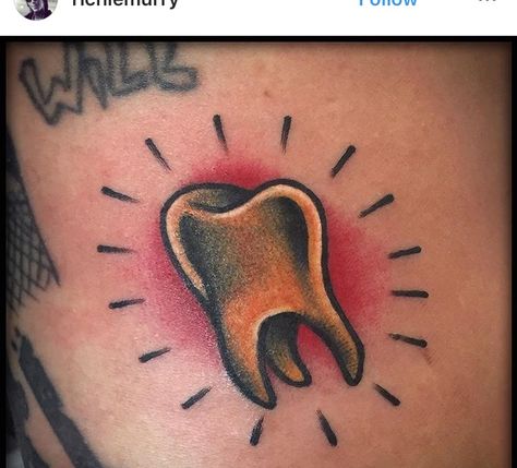 American Traditional Teeth Tattoo, American Traditional Tooth Tattoo, Traditional Teeth Tattoo, Traditional Tooth Tattoo, Wisdom Tooth Tattoo, Traditional Tattoo Tooth, Sweet Tooth Tattoo, Teeth Tattoo, Filler Tattoos