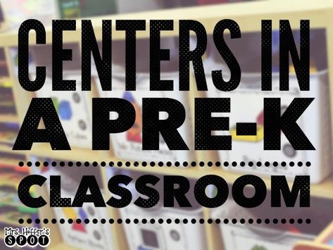 Centers in a Pre-K Classroom | Mrs. Hoffer's Spot Pre K Small Group Organization, Pre K Centers Rotation, Pre K Classroom Organization, Preschool Centers Layout, Pre K Classroom Set Up, Prek Classroom Setup, Preschool Stations, Pre Kindergarten Classroom, Preschool Classroom Setup