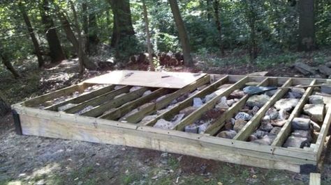 There are plenty of DIY shed tutorials online, but what's often lacking is how to properly construct the foundation to ensure it's square, level, and less prone to rot. This videos shows you how to accomplish all three. Barn Foundation, Shed Tiny House, Steel Framing, Shed Plan, Backyard Shed, Patio Roof, She Sheds, Diy Shed, Pergola Kits