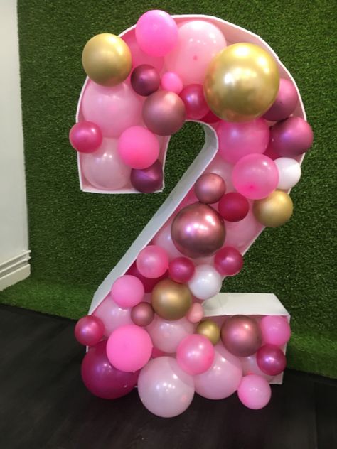 Letter Filled With Balloons, Letters With Balloons Inside, Number With Balloons Inside, Letters With Balloons, December Baby Shower Ideas, Crepe Flowers, December Baby, Pink Balloons, Wood Letters