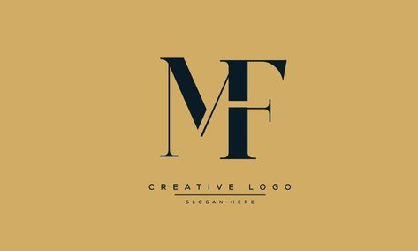 Alphabet letters Initials monogram logo MF, FM, M and F Fm Logo Design Ideas, Mf Logo Design Ideas, Mf Logo Design Letter, Fm Monogram Logo, Mf Initials Logo, Mc Monogram Logo, Mf Monogram, Fm Logo, Mm Monogram Logo