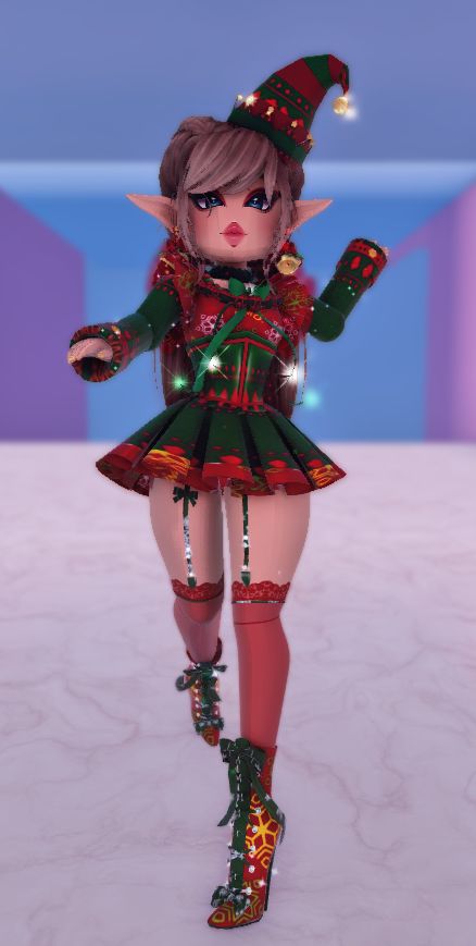 Royale High Elf Outfit, Christmas Outfit Royale High, Royale High Christmas Outfit Ideas, Rh Christmas Outfits, Royale High Christmas Outfits, Royal High Christmas Outfits, Royal High Outfits Ideas Cheap, Rh Outfits, Rh Fits