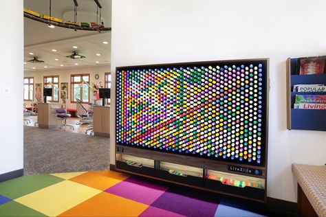 Pediatric Waiting Room Ideas, Sensory Walls, Giant Lite Brite, Pediatrics Doctor, Pediatric Dental Office Design, Pediatrician Office, Pediatric Dental Office, Dental Office Design Interiors, Lite Brite