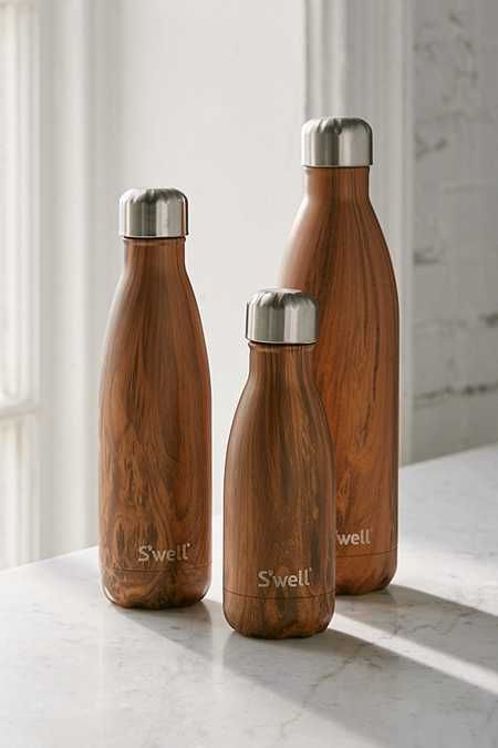 S'well Wood Water Bottle Best Gifts Under 50, Trendy Water Bottles, Mom Daughter Gifts, Perfect Cup Of Tea, Fruit Infused Water, Well Water, Drinking Cups, Cute Water Bottles, Kitchen Jars