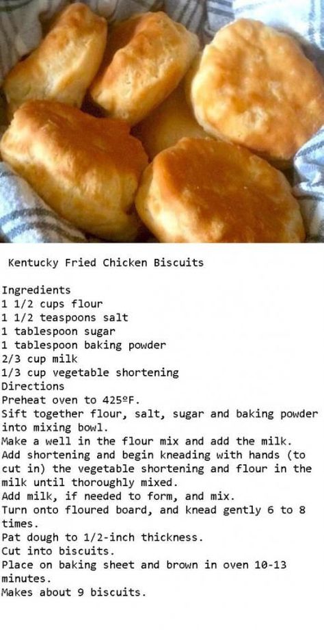 KFC Biscuits | Kfc biscuit recipe, Biscuit recipe, Recipes Fast Food Restaurant Recipes, Kfc Biscuit Recipe, Fried Chicken Biscuits, Kfc Biscuits, Chicken Biscuits, Kfc Chicken Recipe, Homemade Biscuits Recipe, Easy Biscuit Recipe, Kentucky Fried Chicken