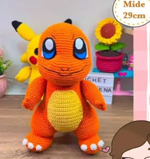 PATRONES AMIGURUMI GRATIS: PATRON GRATIS CHARMANDER | POKEMON AMIGURUMI 69699 Charmander Amigurumi, Pokemon A, Pokemon Amigurumi, Pokemon, Amigurumi, Internet, Crochet, Pokémon