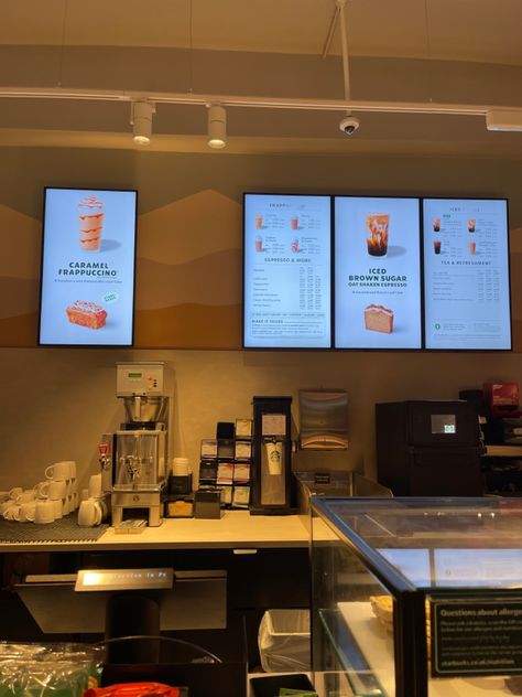 Coffee Shop Menu Display Ideas, Coffee Truck Menu Board, Cafe Tv Menu Design, Starbucks Menu Board, Starbucks Coffee Menu Board, Coffee Menus Menu Boards, Drink Menu Design, Menu Board Design, Menu Display