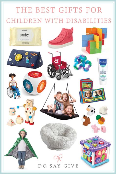 Gifts for Children with Disabilities Special Needs Gift Ideas, Adaptive Toys For Special Needs, Child Therapy Office, Christmas Child Shoebox Ideas, Toy Library, Special Needs Toys, Elderly Gift, Therapy Toys, Disabled Children