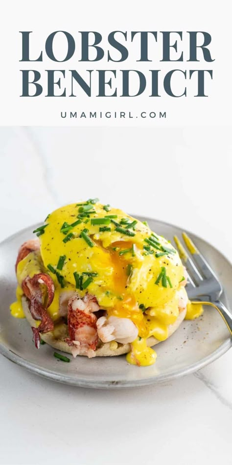 Lobster Brunch Ideas, Lobster Benedict Recipe, Lobster Eggs Benedict, Lobster Breakfast Recipes, Lobster Omelette Recipe, Lobster Omelette, Breakfast Seafood, Lobster Benedict, Lobster Eggs