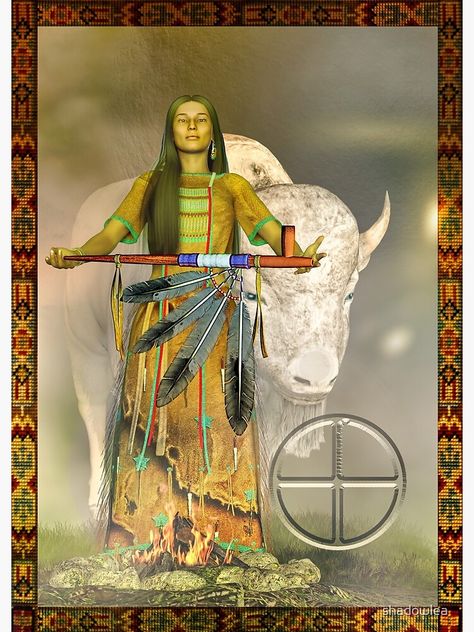 "White Buffalo Calf woman   4" Photographic Print for Sale by shadowlea White Buffalo Woman, White Buffalo Calf Woman, Sleeping Giant, Native Pride, Sunset Nature, White Buffalo, Dog Pictures, Photographic Print, Native American