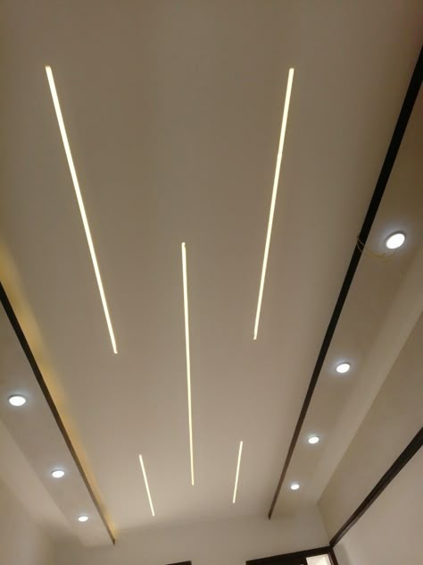 Lid Profile Light, Profile Light Ideas, Profile Pop Design, False Ceiling Design Profile Light, Ceiling Design Profile Light, Simple Pop Design Ceiling Hall, Pop Profile Light Design, Profile Lighting Ceilings, Profile Lights In Ceiling Design