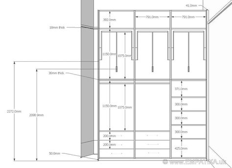 Wardrobe Narnia, Floor To Ceiling Wardrobes, Wardrobe Dimensions, Sliding Door Wardrobe Designs, Fitted Wardrobe, Fitted Bedroom Furniture, Closet Planning, Walking Closet, Closet Design Layout