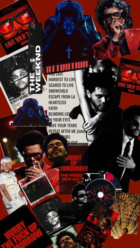 Weeknd Collage, Escape From La, Music Album Art, Music Album, The Weeknd, Album Art, Save Yourself, The 100, Collage